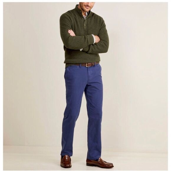 VINEYARD VINES | Navy Blue Khaki Style Pants Broken In Look Men’s Size 33x32 - Picture 1 of 8